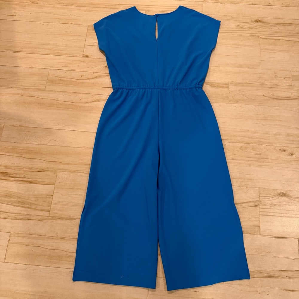Boston Proper Vibrant Blue Capri Short Sleeve Jumpsuit Size XL NWT - Picture 12 of 12